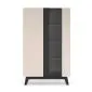 Witryna wysoka FRESHION 02 2D kaszmirowa/czarna I sklep meblowy MIRAT.  kolekcja FRESHION