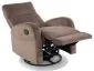 Fotel 3w1 obrotowy bujany i rozkładany Olimp Velvet cappuccino | MIRAT