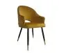 Krzesło JENISEJ VELVET GOLD musztardowe/curry nowoczesne na metalowych nogach | MIRAT. styl GLAMOUR