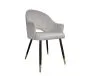 Krzesło JENISEJ VELVET GOLD jasno szare nowoczesne z kubełkowym oparciem | MIRAT. styl GLAMOUR
