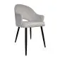Krzesło JENISEJ VELVET jasno szare nowoczesne z kubełkowym oparciem | MIRAT. styl GLAMOUR