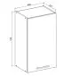Jednodrzwiowa szafka kuchenna wisząca 40 VENTO G-40/72 biały mat I sklep meblowy MIRAT.  kolekcja VENTO