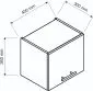 Szafka kuchenna wisząca 40 ADELE W40 OKGR szary I sklep meblowy MIRAT.
