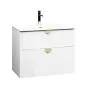 Szafka pod umywalkę COCO 80 cm biała połysk z cichym domykiem | MIRAT kolekcja COCO