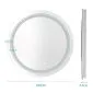 Okrągłe lustro łazienkowe DOVER 60x60cm srebrne z oświetleniem LED I sklep meblowy MIRAT.