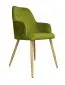 Krzesło WEZERA BL VELVET oliwkowe/dąb w stylu glamour | MIRAT. w stylu GLAMOUR kolekcja