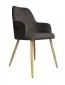 Krzesło WEZERA VELVET brązowe/dąb nowoczesne | MIRAT. w stylu GLAMOUR kolekcja