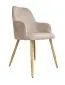 Krzesło WEZERA VELVET beżowe/dąb do salonu | MIRAT. w stylu GLAMOUR kolekcja