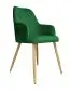 Krzesło WEZERA VELVET zielone/dąb w stylu glamour | MIRAT. w stylu GLAMOUR kolekcja