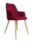 Krzesło WEZERA VELVET bordowe/dąb nowoczesne | MIRAT. w stylu GLAMOUR kolekcja