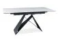 Stół rozkładany WESTIN SC 120(160)x80 biały marmur/czarny mat designerski | MIRAT. w stylu  kolekcja