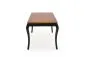 Stół rozkładany WINDSOR 160(240)x90 dąb/czarny w stylu ludwikowskim | MIRAT. styl LOFT