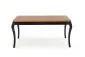 Stół rozkładany WINDSOR 160(240)x90 dąb/czarny w stylu ludwikowskim | MIRAT. styl LOFT