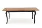 Stół rozkładany WINDSOR 160(240)x90 dąb/czarny w stylu ludwikowskim | MIRAT. styl LOFT