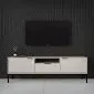 Szafka RTV AUSTIN 135 kaszmir/czarna polskiej produkcji I sklep meblowy MIRAT. styl GLAMOUR kolekcja AUSTIN