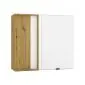 Wisząca szafka kuchenna narożna GIANNA WNP90 P/L biała alaska/dąb artisan I sklep meblowy MIRAT. styl SKANDYNAWSKI
