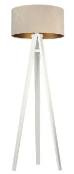 Lampa stojąca HOME 50 beżowa/złota/biała