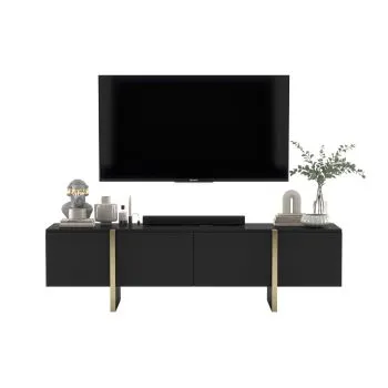 Szafka RTV GRANT 180cm czarny mat