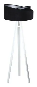 Lampa stojąca GEMSTONE czarna/srebrna/biała