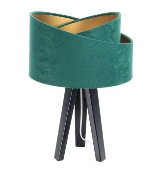 Lampa stołowa GEMSTONE zielona/złota/czarna