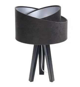 Lampa stołowa GEMSTONE czarna/srebrna/czarna