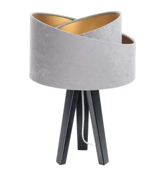 Lampa stołowa GEMSTONE szara/złota/czarna