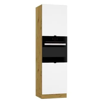 Szafka pod piekarnik GIANNA D60PK/2133 P/L biała alaska/dąb artisan
