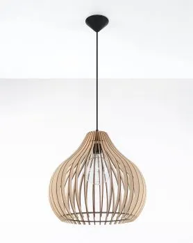 Lampa wisząca APRILLA drewniana