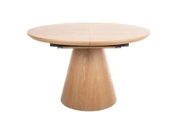 Stół okrągły rozkładany Angel II 120-160 cm dąb