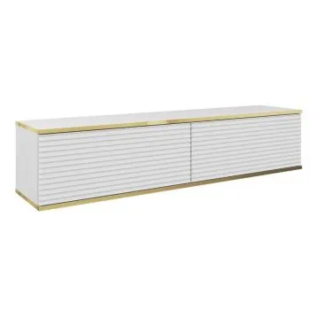 Szafka RTV KARL 3D 135cm wisząca/stojąca biały mat 