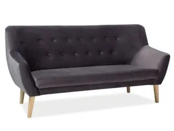 Sofa NORDIC 3 VELVET szara