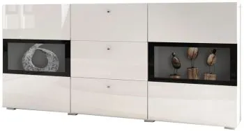 Komoda BAROS 2D3S 132 biała połysk