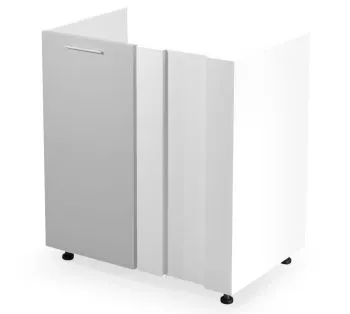 Szafka kuchenna narożna pod zlew 80 VENTO DKN-100/82 jasnoszary połysk