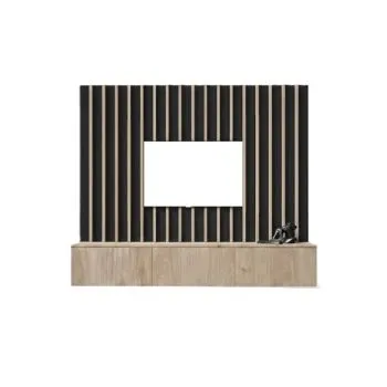 Szafka RTV VERTI 180 hickory jackson + panel ścienny