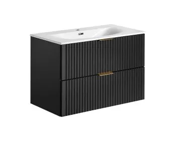 Szafka pod umywalkę ADEL BLACK 82 80cm czarny mat