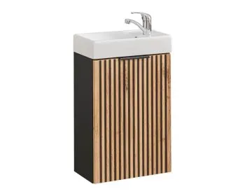 Szafka pod umywalkę XILO BLACK WOTAN 82 40cm czarna/dąb