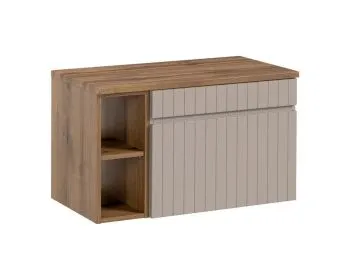 Szafka pod umywalkę nablatową ICONIC CASHMERE zestaw 80 cm z blatem
