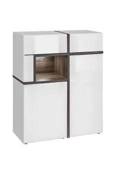 Witryna niska CROSS biała