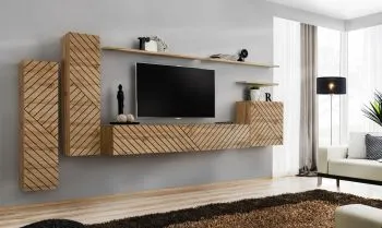 Meblościanka SWITCH LAMEL I dąb wotan