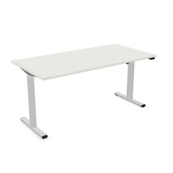 Biurko eCOMO 160x80cm platinum z regulacją wysokości