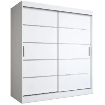 Szafa przesuwna MODUO COMFORT 180 biała mat z listwami