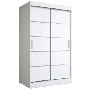 Szafa przesuwna MODUO COMFORT 120 biała mat z listwami