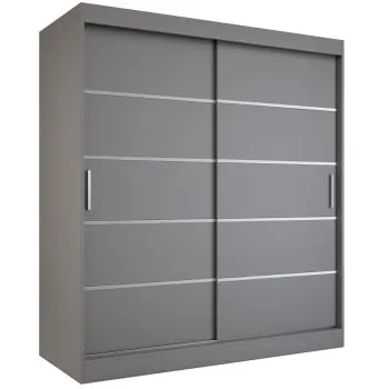 Szafa przesuwna MODUO COMFORT 180 antracyt z listwami