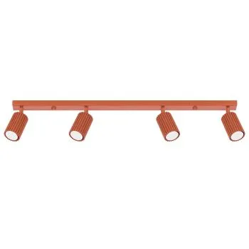 Listwa oświetleniowa 4-punktowa KARBON 4L ochra czerwona ryflowana