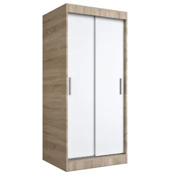 Szafa przesuwna MODUO COMFORT 90 dąb sonoma/biała mat gładka