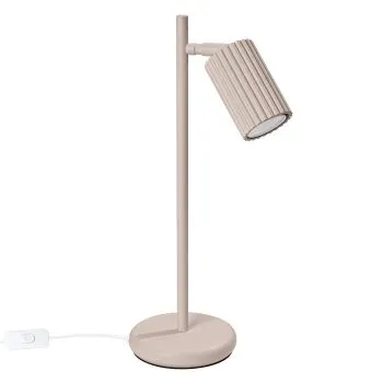 Lampa biurkowa KARBON taupe ryflowana