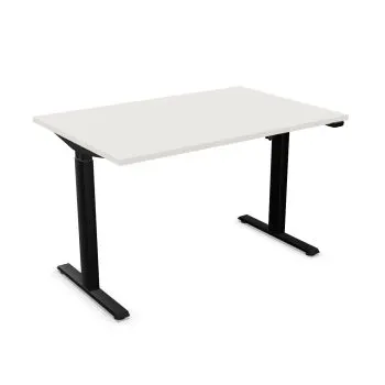 Biurko eCOMO 120x60cm platinum z regulacją wysokości