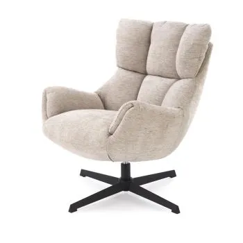 Fotel tapicerowany ORINOKO beżowy obracany