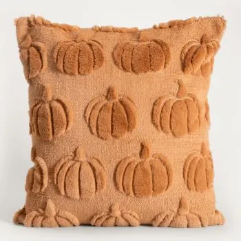 Poszewka dekoracyjna CRISPY ze strukturalnym wzorem w dynie 45x45 cm