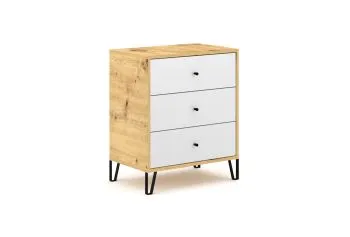 Komoda BILBAO 60 3S dąb artisan/biały mat